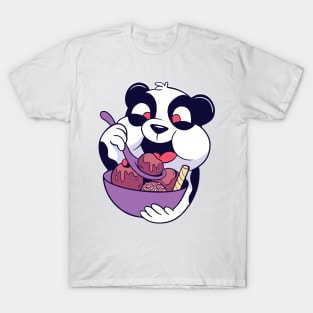 Panda Eating Ice Cream T-Shirt